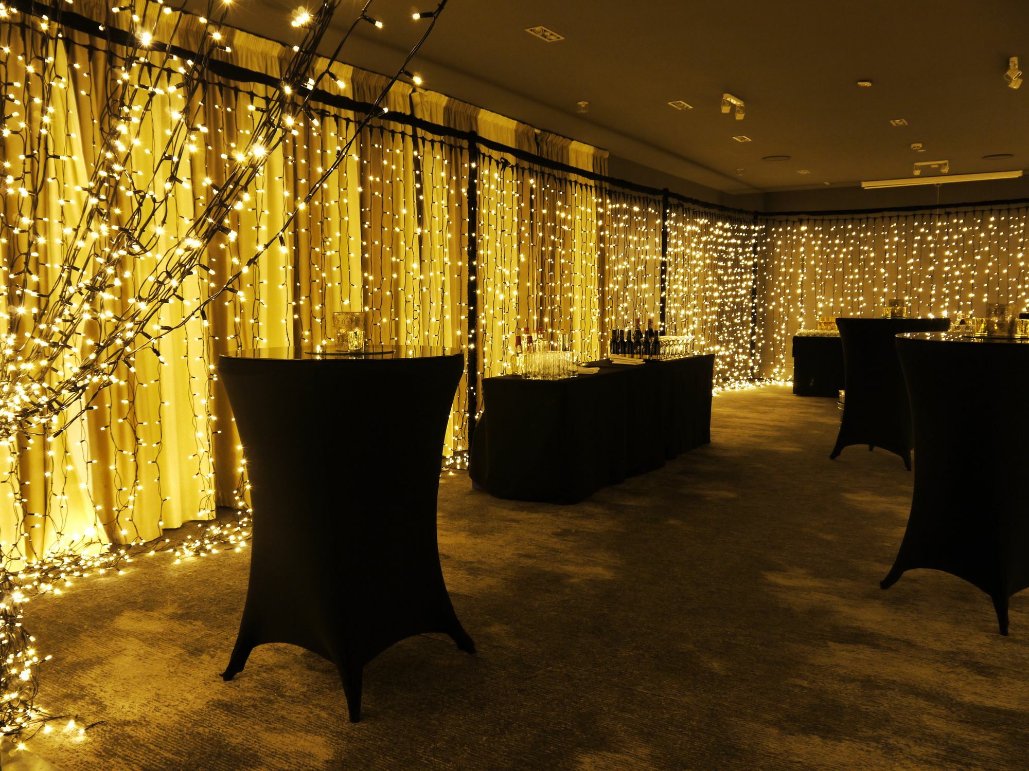 Qt ウエリントン アパートメンツ ウェリントン エクステリア 写真 A curtain of LED fairy lights